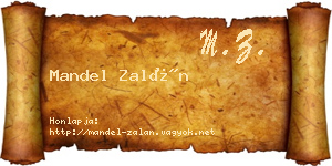 Mandel Zalán névjegykártya