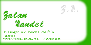 zalan mandel business card